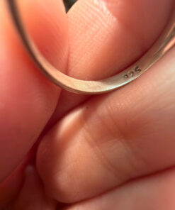 natural Aqua Chalcedony Sterling Silver Ring N