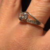 Sterling silver ring Uk O1/2 cubic zirconia #113