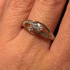 Sterling silver ring Uk O1/2 cubic zirconia #113