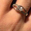 Sterling silver ring Uk O1/2 cubic zirconia #113