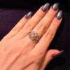 Sparkling fashion 925 Sterling Silver ring, Size N cubic zirconia#115