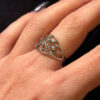 Sparkling fashion 925 Sterling Silver ring, Size N cubic zirconia#115