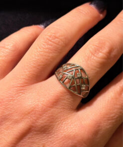 Sparkling fashion 925 Sterling Silver ring, Size N cubic zirconia#115
