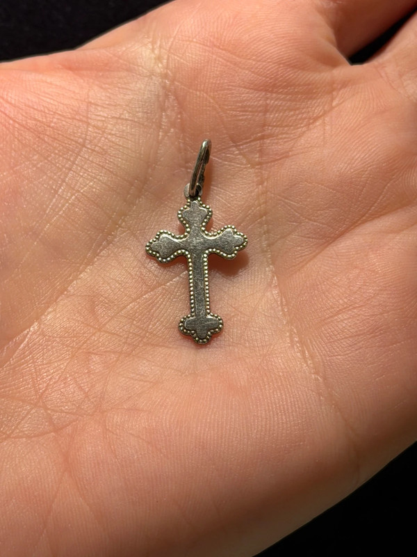 Religious sterling silver cross #103