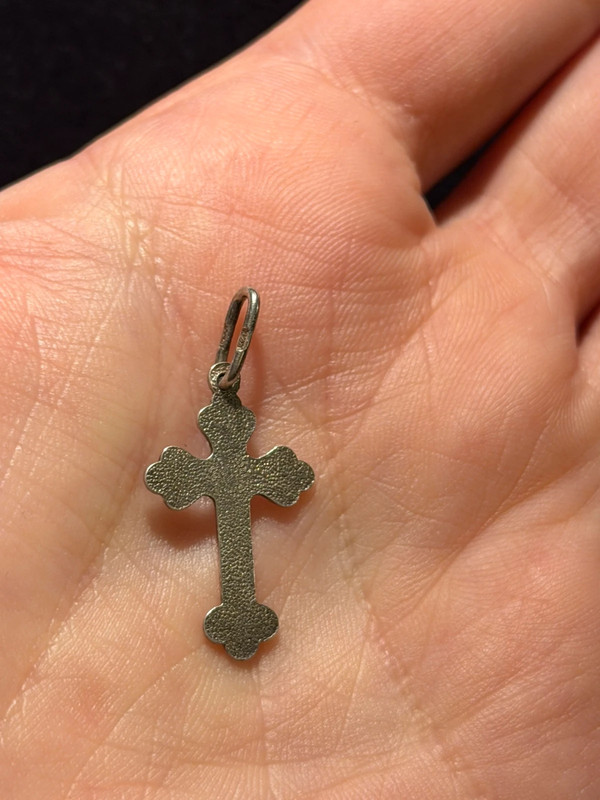 Religious sterling silver cross #103
