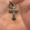 Religious sterling silver cross #103