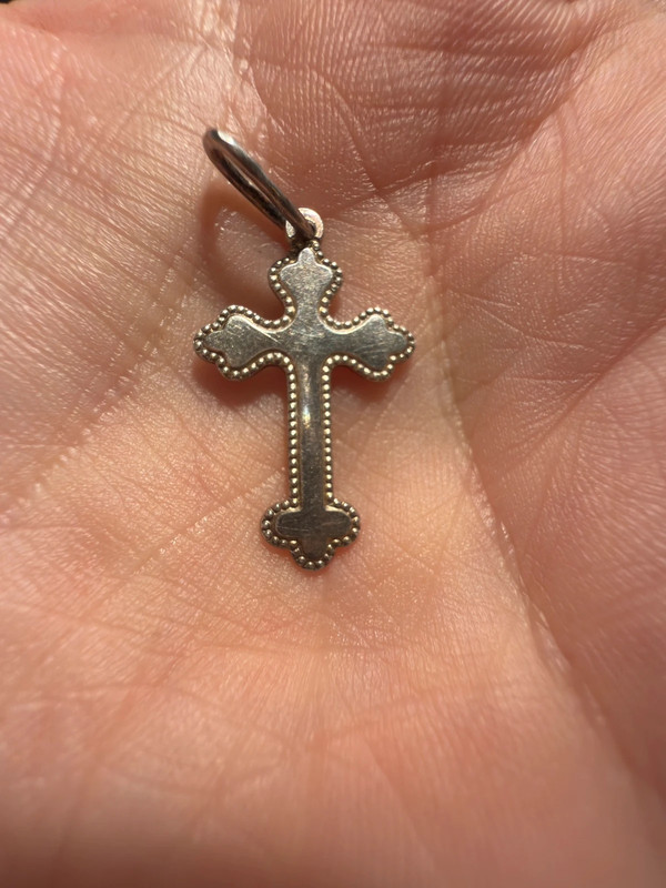 Religious sterling silver cross #103