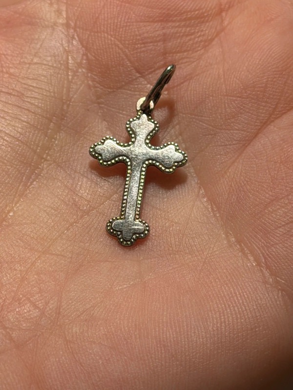 Religious sterling silver cross #103