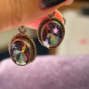 Natural Mystic Topaz Earrings-925 Sterling Silver#113