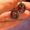Natural Mystic Topaz Earrings-925 Sterling Silver#113