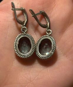 Natural Mystic Topaz Earrings-925 Sterling Silver