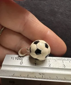 925 Sterling Silver Enamel Football Charm