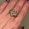 925 Sterling Silver Cz Paving Ring -UK Size N#13