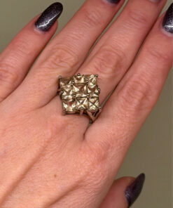 925 Sterling Silver Cz Paving Ring -UK Size N
