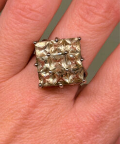 925  Sterling Silver Cz Paving   Ring -UK Size N#13
