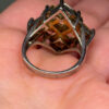 925 Sterling Silver Cz Paving Ring -UK Size N#13