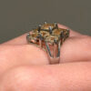 925 Sterling Silver Cz Paving Ring -UK Size N#13