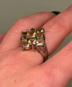 925 Sterling Silver Cz Paving Ring -UK Size N