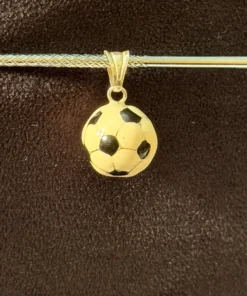 925  Sterling Silver Enamel Football Charm