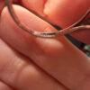 Vintage rose quartz silver ring , M UK#114