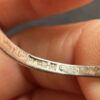 Vintage rose quartz silver ring , M UK#114