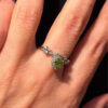 Chrysolite nickel ring, size P, adjustable