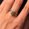 Chrysolite nickel ring, size P, adjustable