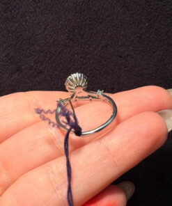 Chrysolite nickel ring, size P, adjustable