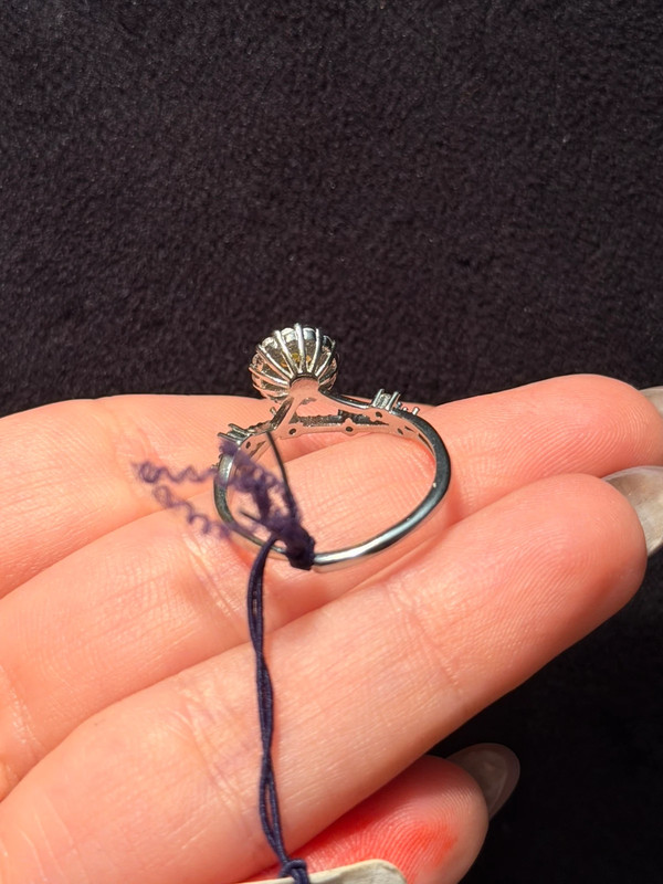 Chrysolite nickel ring, size P, adjustable