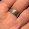 Vintage Soviet nickel silver ring with turquoise, UK size O