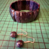 A set made of natural aventurine: silver earrings and a bracelet, plus a gift