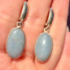 Natural angelite silver earrings high quality#119