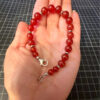 An incredible silver 925 bracelet with natural carnelian.