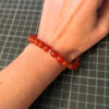 An incredible silver 925 bracelet with natural carnelian.