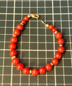 An incredible silver 925 bracelet with natural carnelian