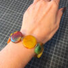Natural oval  polished Agate Bracelet
