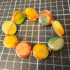 Natural oval  polished Agate Bracelet