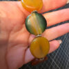 Natural oval  polished Agate Bracelet