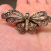 Incredible vintage silver 800 butterfly brooch#120