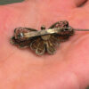 Incredible vintage silver 800 butterfly brooch#120