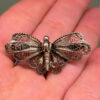 Incredible vintage silver 800 butterfly brooch#120