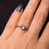Silver ring with sparkling stone, K½ adjustable, #119