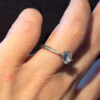 Silver ring with sparkling stone, K½ adjustable, #119