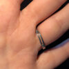 Silver ring with sparkling stone, K½ adjustable, #119