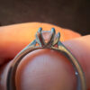 Silver ring with sparkling stone, K½ adjustable, #119