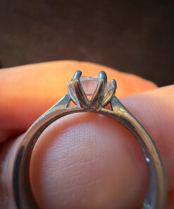 Silver ring with sparkling stone, K½ adjustable