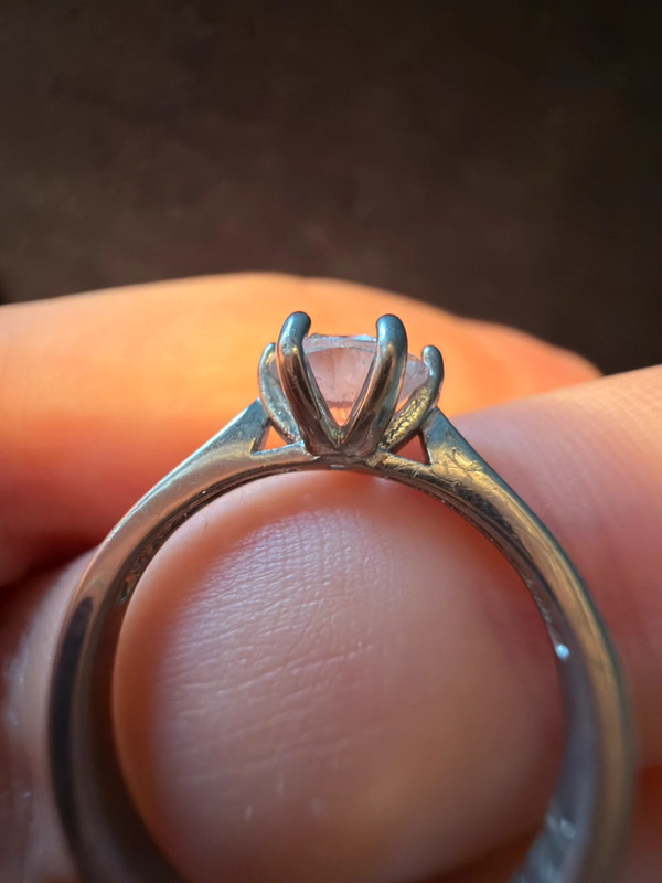 Silver ring with sparkling stone, K½ adjustable, #119