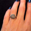 vintage 1970s silver 925 rose quartz and marcasite cluster ring size k#119