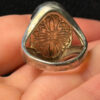 Unique sterling silver vintage whitney kelly turquoise doublet ring size m1/2