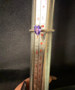 Silver ring with amethyst, size M 1/2